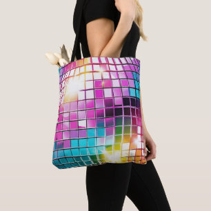 Pink Disco Ball Pattern Tasche