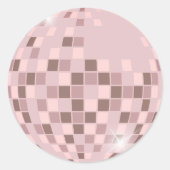 Pink Disco Boogie Runder Aufkleber (Vorderseite)