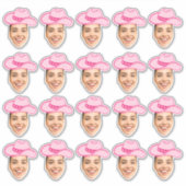 Pink Disco Cowgirl Anpassbare Bridge-Oberfläche Aufkleber (Vorderseite)