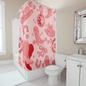 pink disco cowgirl boots country rodeo western duschvorhang (Beispiel)