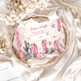 Pink Disco Cowgirl Diapper Raffle Begleitkarte