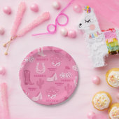 Pink | Disco Cowgirl Geburtstagsparty Pappteller (Party)