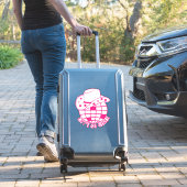 Pink Disco Cowgirl Go Girls Aufkleber (Koffer Insitu)