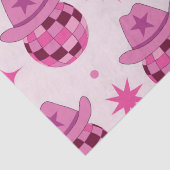 Pink Disco Cowgirl Hutform Muster mit Sternen Seidenpapier (Detail)