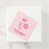 Pink Disco Cowgirl Junggeselinnen-Abschied Gefalle Geschenkanhänger (Beispiel)