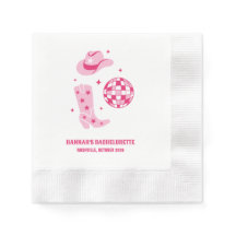 Pink Disco Cowgirl Junggeselinnen-Abschied Paper N