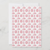 Pink Disco Cowgirl Western Theme Wedding Einladung (Rückseite)