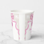 Pink Disco Sparkle Girls Weihnachten Party Pappbecher (Rechts)