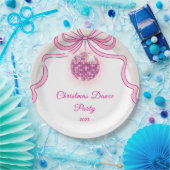 Pink Disco Sparkle Girls Weihnachten Party Pappteller (Party)