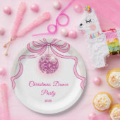 Pink Disco Sparkle Girls Weihnachten Party Pappteller (Party)
