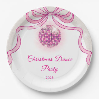 Pink Disco Sparkle Girls Weihnachten Party Pappteller