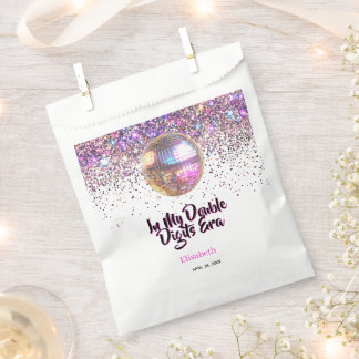 Pink Disco Trendy In My Double Digits Era Birthday Geschenktütchen