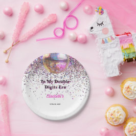 Pink Disco Trendy In My Double Digits Era Birthday Pappteller