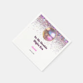 Pink Disco Trendy In My Double Digits Era Birthday Serviette (Ecke)