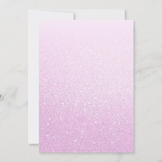 Pink Discoball Babydusche Einladung TS (Rückseite)