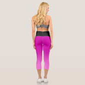 Pink Disk Golf Yoga Pants Capri Leggings (Rückseite)