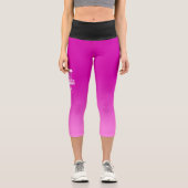 Pink Disk Golf Yoga Pants Capri Leggings (Vorderseite)