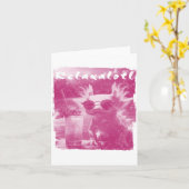 Pink Distressed Relaxalotl Axolotl Karte (Gelbe Blume)