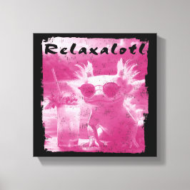 Pink Distressed Relaxalotl Axolotl Leinwanddruck