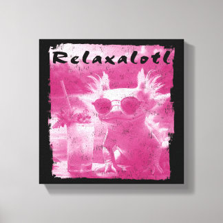 Pink Distressed Relaxalotl Axolotl Leinwanddruck
