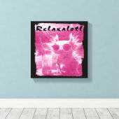 Pink Distressed Relaxalotl Axolotl Leinwanddruck (Insitu (Holzboden))