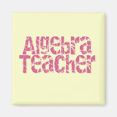 Pink Distressed Text Algebra Lehrer Magnet (Vorne)