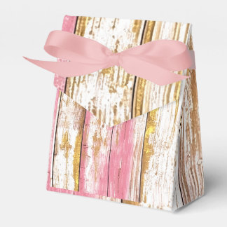 Pink Distressed Wood Favor Box Geschenkschachtel