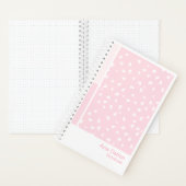 Pink Ditsy Floral Vertical Palette Notebook Notizblock (Innen)