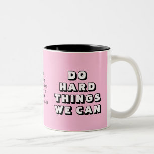 Pink DO HARD DINGE Zweifarbige Tasse