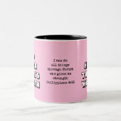 Pink DO HARD DINGE Zweifarbige Tasse (Mittel)