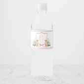 Pink Dog Baby Dusche Wasser Flaschen Etiketten (Vorderseite)