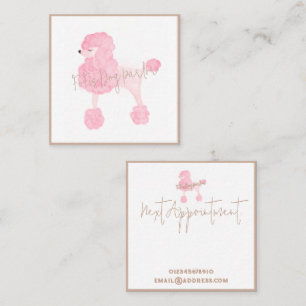 Pink Dog Business Card Quadratische Visitenkarte