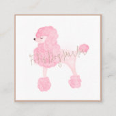 Pink Dog Business Card Quadratische Visitenkarte (Vorderseite)