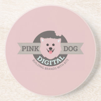 Pink Dog Digital Sandstein-Untersetzer Getränkeuntersetzer