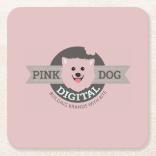 Pink Dog Digitalpapier Untersetzer