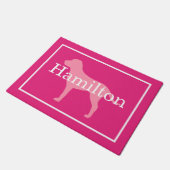 Pink Dog Fußmatte (Schrägansicht)