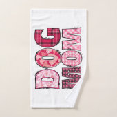 Pink Dog Mama Fun Patchwork Design für Heimkinder Badhandtuch Set (Handtuch)
