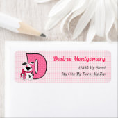Pink Dog Monogram Letter D-Adresse (Insitu)