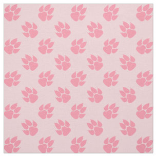 Pink Dog Paw Druckmuster Stoff