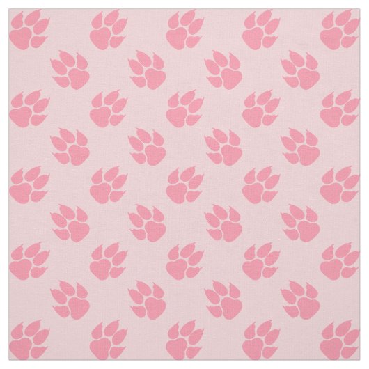 Pink Dog Paw Druckmuster Stoff (Muster)