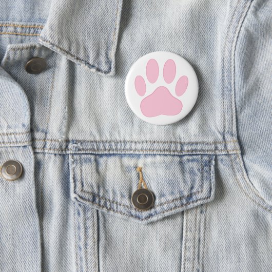 Pink Dog Pawprint Button (Beispiel)