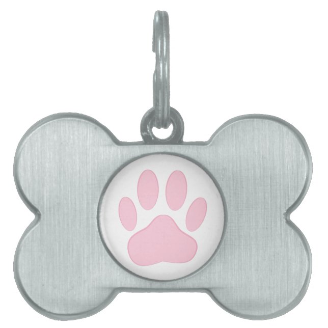 Pink Dog Pawprint Tiermarke (Vorderseite)