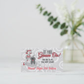 Pink Doggie Wellness-Center Groom auf Pet Grooming Terminkarte (Stehend Vorderseite)