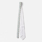 Pink Dogros auf Sky Blue Chic Unisex Necktie Krawatte (Rückseite)
