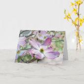 Pink Dogwood Blossoms Christian Note Card  Karte (Gelbe Blume)