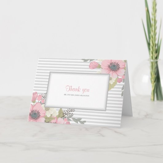 Pink Dogwood Foto geklappt Danke Karten (Vorderseite)