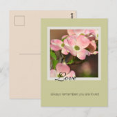 Pink Dogwood Personalisierte Liebe Inspiration Zit Postkarte (Vorne/Hinten)