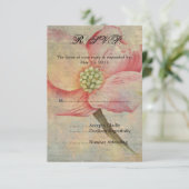 Pink Dogwood UAWG RSVP Karte (Stehend Vorderseite)