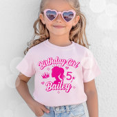Pink Doll Birthday Girl T - Shirt, Niedliche Kinde T-Shirt