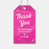 Pink Doll Fashion Thank You Gift Tag Geschenkanhänger (Vorderseite)